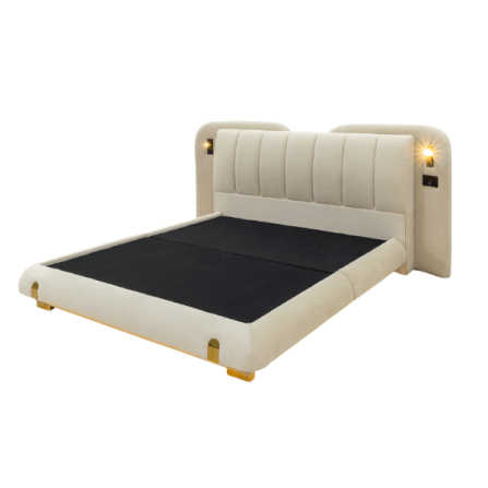 ฐานรองหัวเตียง 6 ฟุต WISDOM DESIGN FURNITURE รุ่น MARBLE สีครีมขาว_0